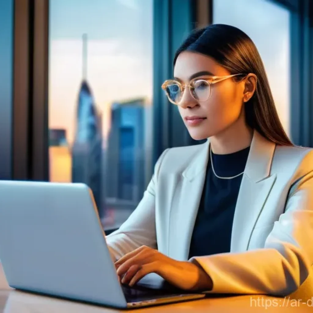 디지털 노마드로서의 자기 개발 전략 - **Prompt:** A dynamic, diverse female digital nomad, approximately 30 years old, with a professional...