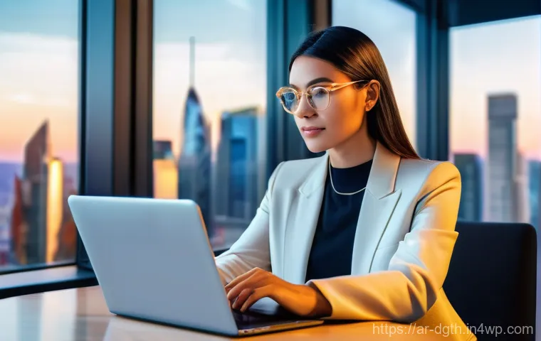 디지털 노마드로서의 자기 개발 전략 - **Prompt:** A dynamic, diverse female digital nomad, approximately 30 years old, with a professional...