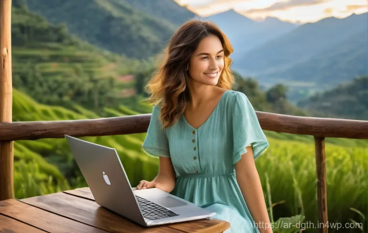 디지털 노마드의 글로벌 커리어 탐색 - **Prompt:** A diverse male digital nomad, approximately 30 years old, with short, neat hair and a wa...